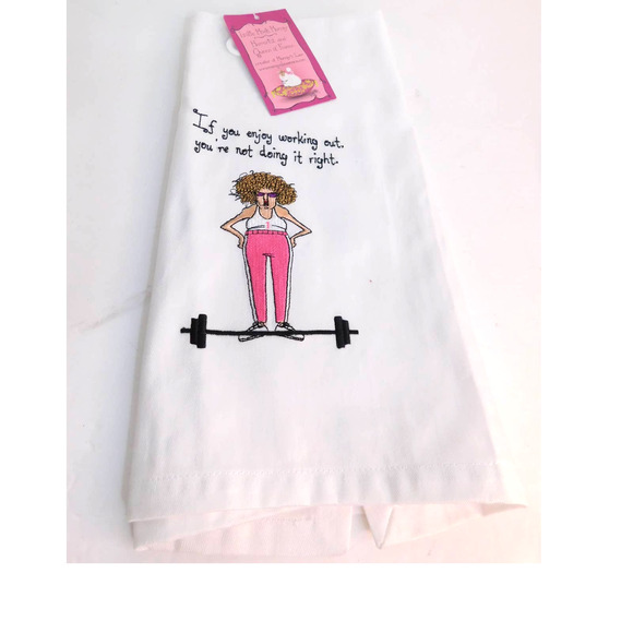 Leslie Moak Murray If You Enjoy Working Out Youre Not Doing It Right Towel - Picture 4 of 6